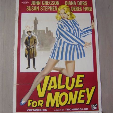 'Value for money' (Diana Dors, director Ken annakin) U.S. one-sheet